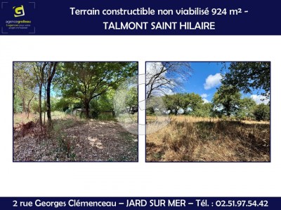 TERRAIN CONSTRUCTIBLE - 924 m²  - A VENDRE - TALMONT ST HILAIRE