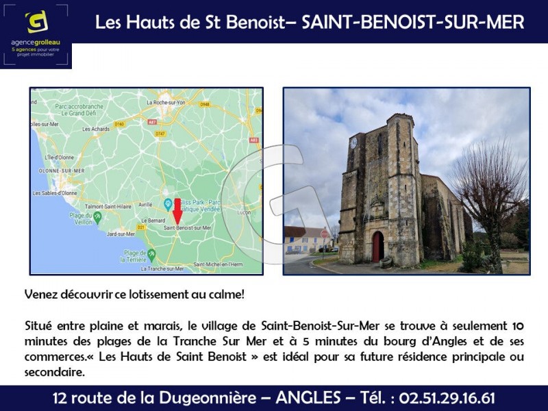 vente Terrain Saint-Benoist-sur-Mer 381 m²