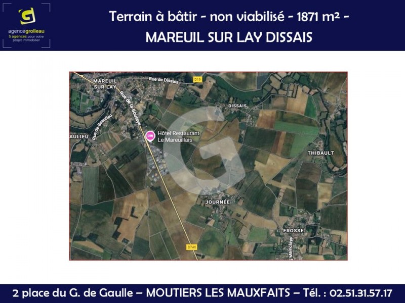 vente Terrain Mareuil-sur-Lay-Dissais 1871 m²
