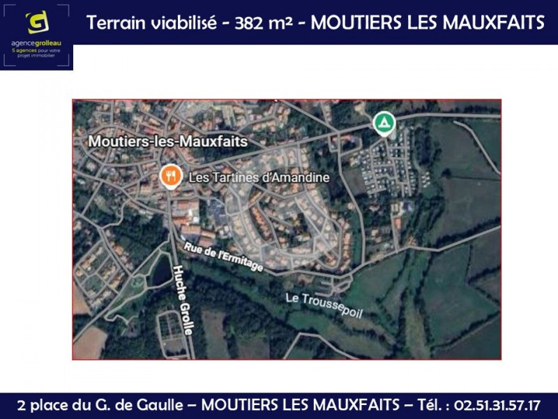 vente Terrain Moutiers-les-Mauxfaits 382 m²