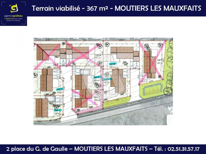 immobilier Terrain à vendre Moutiers-les-Mauxfaits 54 700 euros