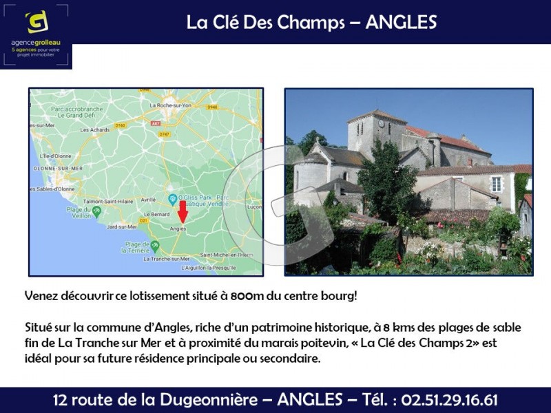 vente Terrain Angles 422 m²