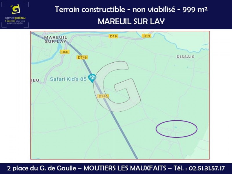 vente Terrain Mareuil-sur-Lay-Dissais 999 m²