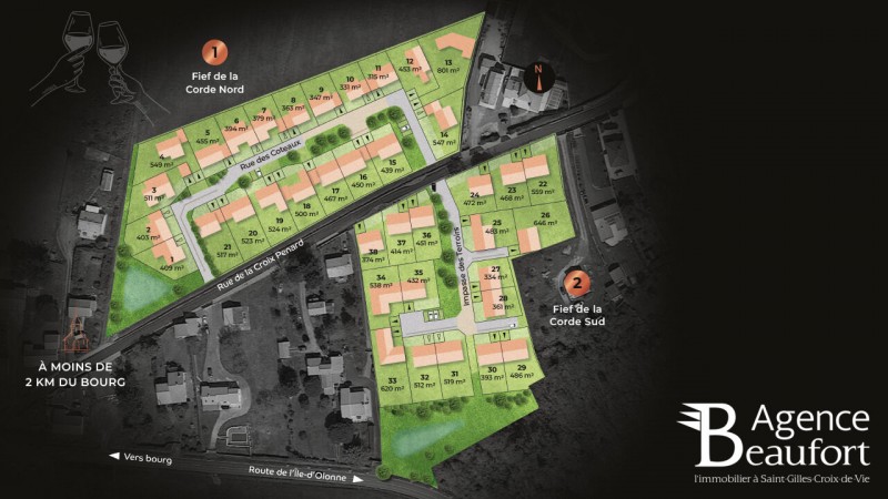 vente Terrain Brem-sur-Mer 517 m²